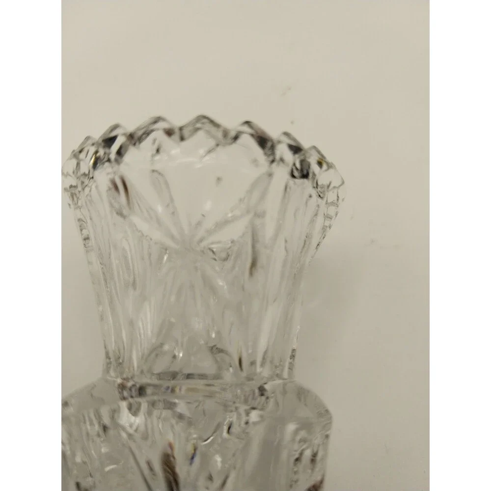 Vintage Kristal Zajecar 24% Lead Crystal Toothpick Holder Mini Bud Vase Yugoslav